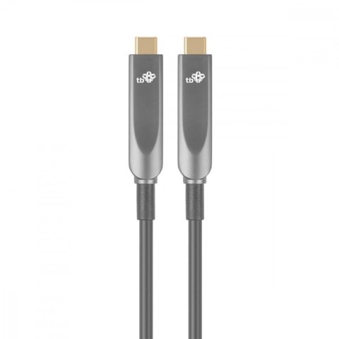 Kabel video USB C-C optyczny 4K hybryda 5m