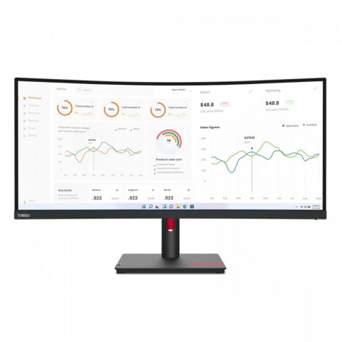 Monitor 34.0 ThinkVision T34w-30 WLED LCD 63D4ZAT1EU Monitor 34.0 ThinkVision T34w-30 WLED LCD 63D4ZAT1EU