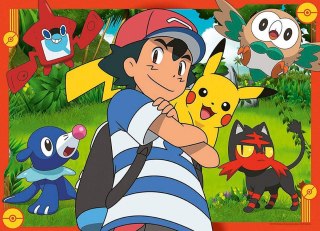 Puzzle 4x100 elementów Pokemon zestaw