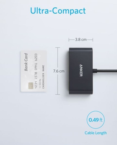 USB-C Hub 3w1 4K HDMI szary