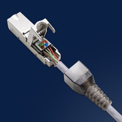 Wtyk RJ45 beznarzędziowy STP | CAT6 | JACK PIN | T568B | T568A