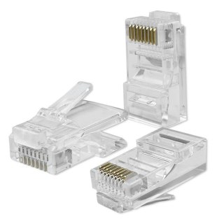 Wtyk przelotowy złącze RJ45 | CAT5e | UTP | Pass Throuh | Pozłacane styki | 100 sztuk