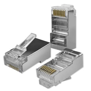 Wtyk przelotowy złącze RJ45 | CAT6 | FTP | Pass Through | Pozłacane styki | 100 sztuk