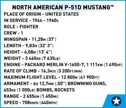 Klocki P-51D Mustang