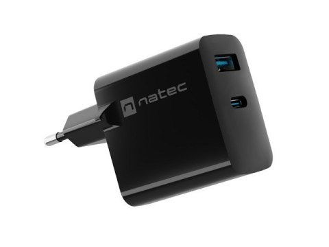 Ładowarka sieciowa Ribera GAN 1X USB-A + 1X USB-C 45W Czarna