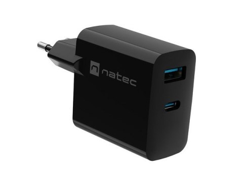 Ładowarka sieciowa Ribera GAN 1X USB-A + 1X USB-C 65W Czarna