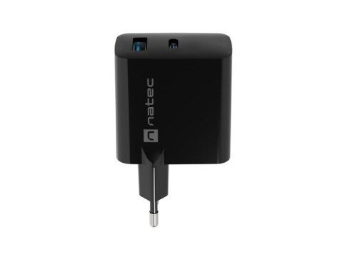 Ładowarka sieciowa Ribera GAN 1X USB-A + 1X USB-C 65W Czarna