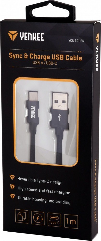 Kabel USB A 2.0 / USB C transfer danych 480Mb/s /3A