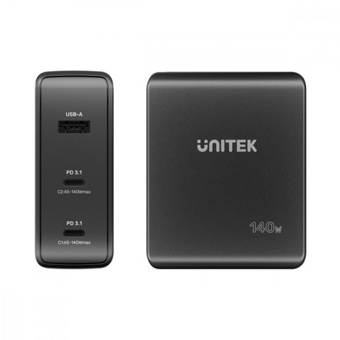 Ładowarka Sieciowa GAN 3 Porty 2x USB-C 1x USB-A 140W; P1115A