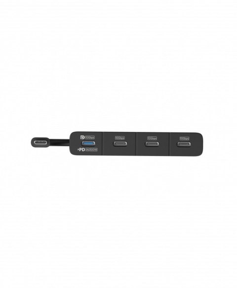 Hub 4w1 10Gbps USB-C Czarny