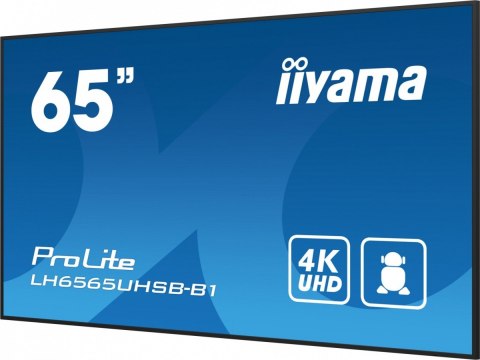 *IIYAMA 65&#39;LH6565UHSB-B1, 24/7,IPS,ANDROID.11,4K,800cd, iiSignage2, SDM, 2x HDMI, DP, 2x USB,2x 10W, RJ45, WiFi, 4/32GB, PIO