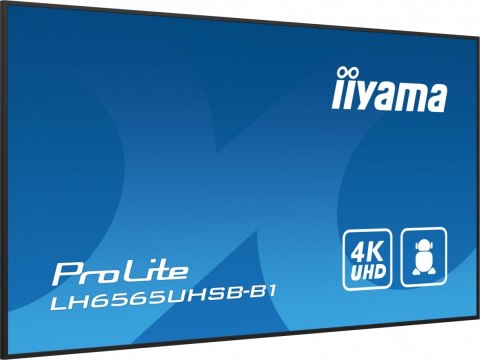 *IIYAMA 65&#39;LH6565UHSB-B1, 24/7,IPS,ANDROID.11,4K,800cd, iiSignage2, SDM, 2x HDMI, DP, 2x USB,2x 10W, RJ45, WiFi, 4/32GB, PIO