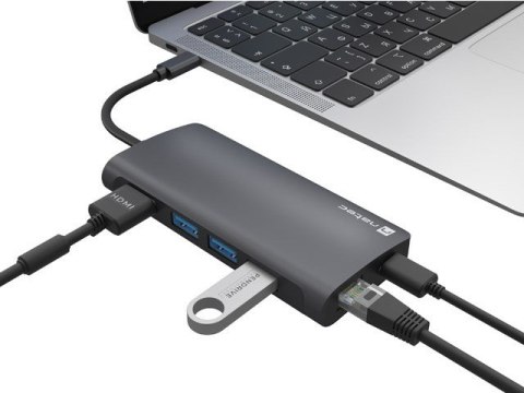 Multiport Adapter Fowler 2 V2 USB-C->HUB USB 3.0 3X, HDMI4K