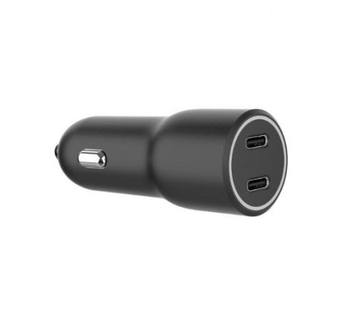 Ładowarka samochodowa 2xUSB-C PD 40W czarna