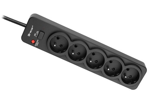 Listwa zasilająca PowerGuard PRO 1.8m (5 gniazd, 1 włącznik) czarna Listwa zasilająca PowerGuard PRO 1.8m (5 gniazd, 1 włącznik) czarna