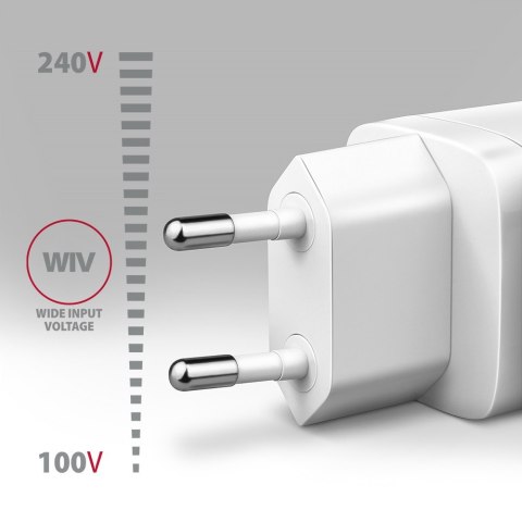 ACU-PD20W Ładowarka sieciowa PD 20W, 1x port USB-C, PD3.0/QC3.0/AFC/FCP/Apple Biała