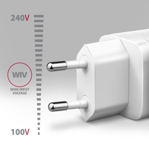 ACU-PD30W Ładowarka sieciowa PD 30W, 1x port USB-C, PD3.0/QC3.0/AFC/FCP/Apple Biała