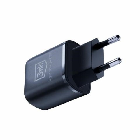 Ładowarka sieciowa 20W 1xUSB-C +USB-A PD QC bez kabla Czarna