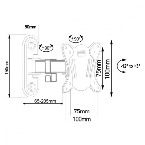 Uchwyt TV 13-32 cale MC-416 30kg VESA100x100