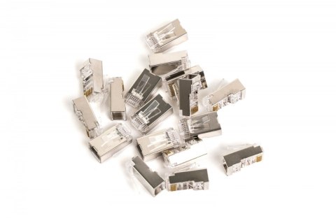 Wtyk RJ45 (8P8C) przelotowy, kat.5e, ekranowany, AWG 26-24, opakowanie 100 sztuk