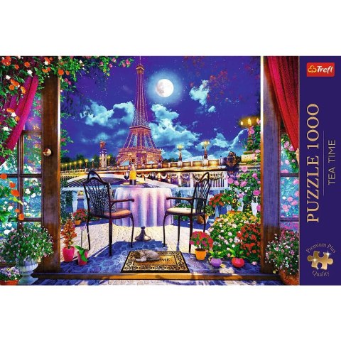 Puzzle 1000 elementów Premium Plus Paryż w blasku księżyca