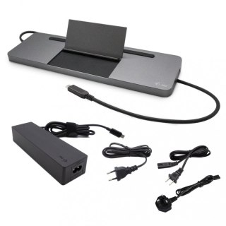 Stacja dokująca USB-C Metal Ergonomic 4K 3x Display Docking Station Power Delivery 85 W + i-tec Universal Charger 100 W