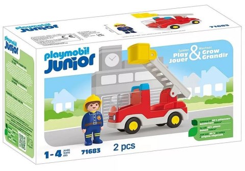 Zestaw z figurką Junior 71683 Wóz strażacki z drabiną