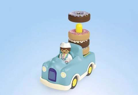 Zestaw z figurkami Junior 71702 Szalony Donut Truck z funkcją układania i sortowania