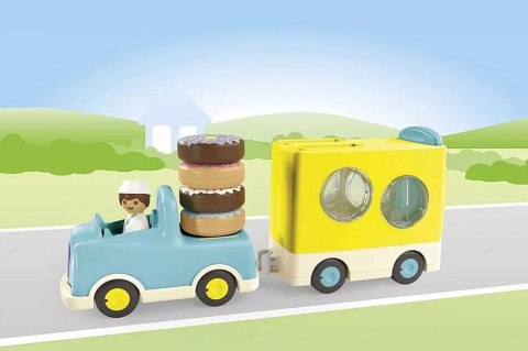 Zestaw z figurkami Junior 71702 Szalony Donut Truck z funkcją układania i sortowania