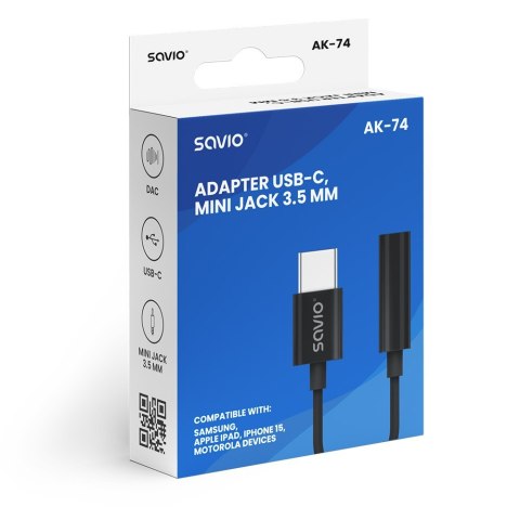 Adapter audio - USB-C Jack 3,5mm AK-74