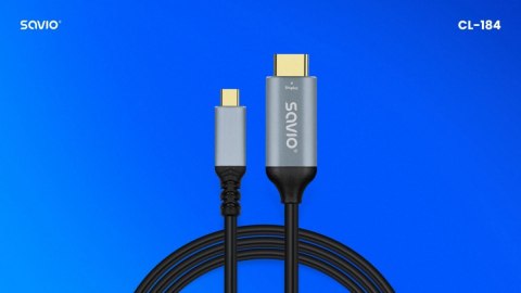 Kabel USB-C do HDMI v2.0b, 3m, miedź CL-184