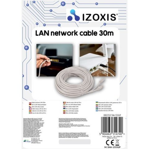 Kabel sieciowy LAN 30m Izoxis 22532 Izoxis