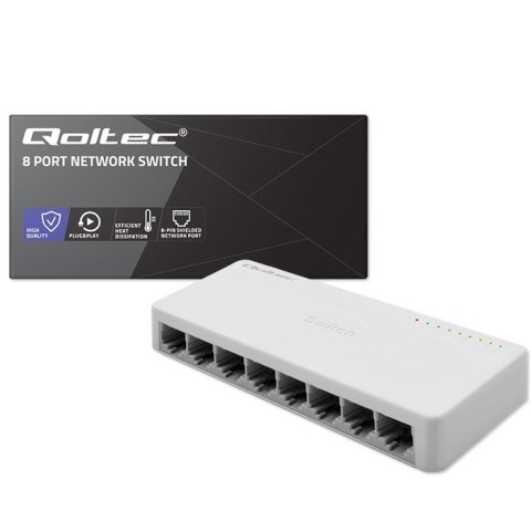 SWITCH przełącznik sieciowy 8 x port RJ45 | 1000Mbps | Fast Ethernet | LAN