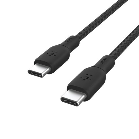 Kabel w oplocie USB-C do USB-C 100W 3m czarny