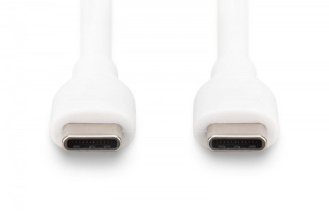 Kabel zasilający silikonowy USB-C - USB-C, USB 2.0 60W, 2m Biały