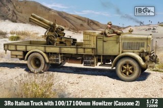 Model plastikowy 3Ro Italian Truck with 100/17 100mm Howitzer 1/72