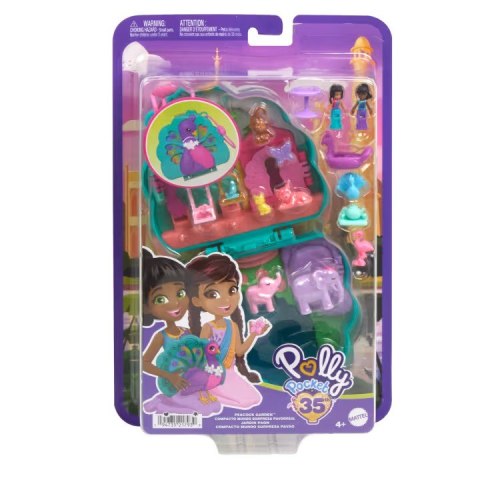 Zestaw figurek Polly Pocket Ogród pawia zestaw kompaktowy