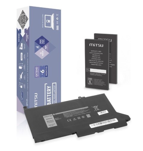 Mitsu Bateria DJ1J0 C27RW do Dell Latitude 7280 7290 7380 7390 7480 7490 - 11.4V 3000 mAh (34 Wh) 11.4V Mitsu Bateria DJ1J0 C27RW do Dell Latitude 7280 7290 7380 7390 7480 7490 - 11.4V 3000 mAh (34 Wh) 11.4V