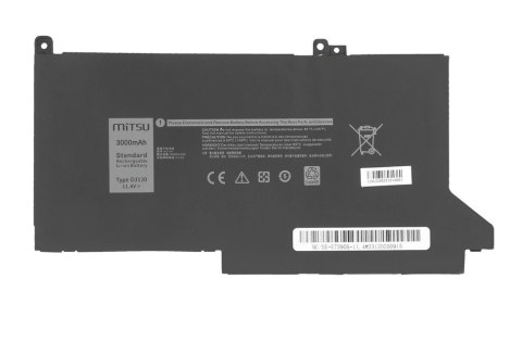 Mitsu Bateria DJ1J0 C27RW do Dell Latitude 7280 7290 7380 7390 7480 7490 - 11.4V 3000 mAh (34 Wh) 11.4V Mitsu Bateria DJ1J0 C27RW do Dell Latitude 7280 7290 7380 7390 7480 7490 - 11.4V 3000 mAh (34 Wh) 11.4V