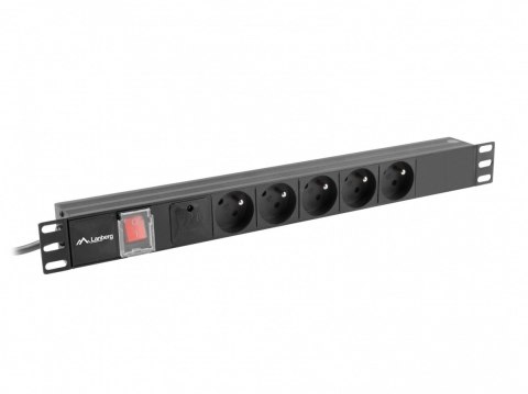 Listwa zasilająca rack PDU 19 cali 1U 16A 5x230V 2m czarna C14 Listwa zasilająca rack PDU 19 cali 1U 16A 5x230V 2m czarna C14