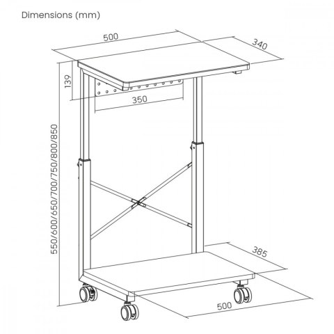 Podstawka wózek pod komputer CPU RS430 max 80kg