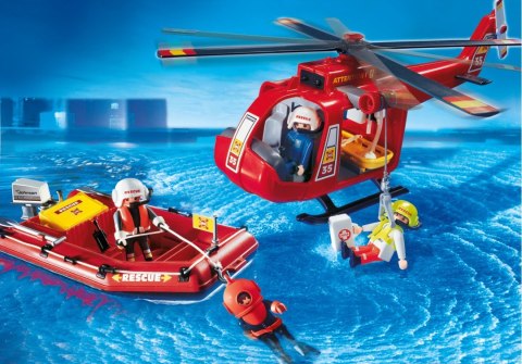 Zestaw z figurkami City Action 4428 Helikopter ratowniczy z pontonem