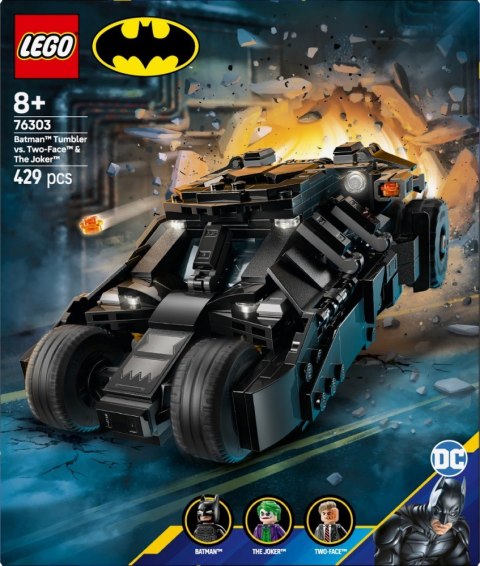 Klocki Super Heroes 76303 Tumbler Batmana kontra Dwie Twarze i Joker