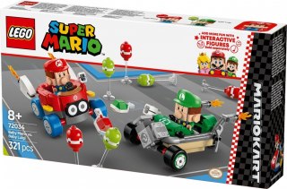 Klocki Super Mario 72034 Mario Kart - Baby Mario kontra Baby Luigi