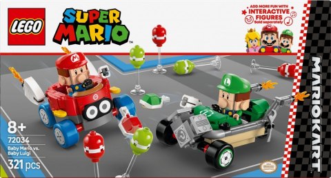 Klocki Super Mario 72034 Mario Kart - Baby Mario kontra Baby Luigi