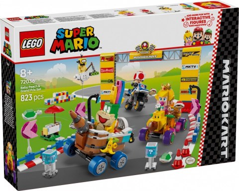 Klocki Super Mario 72036 Mario Kart - Zestaw Baby Peach i Grand Prix