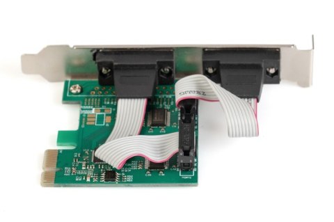 Karta rozszerzeń/Kontroler PCI Express RS232 Serial Port, 2xDB9, Chipset: ASIX99100