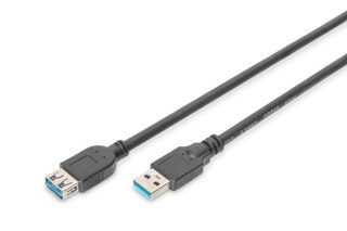 Kabel przedłużający USB 3.1 Gen.1 SuperSpeed 5Gbps Typ USB A/USB A M/Ż czarny 1,8m