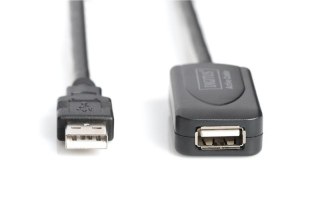 Kabel przedłużający USB 2.0 HighSpeed Typ USB A/USB A M/Ż aktywny 20m Czarny