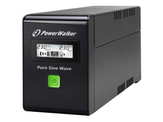 Zasilacz awaryjny line-interactive 600VA 2X PL 230V, pure sine wave, RJ11/45 IN/OUT, USB, LCD